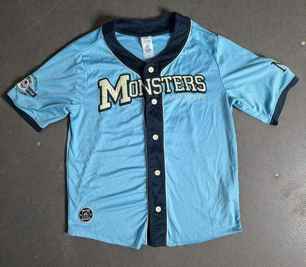 Disney Monsters University Baseball Jersey Shirt Size M